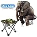 AILLOVCOL Camping Stool Portable Folding Chair Mini Foldable Fishing Hiking Gardening and Beach with Carry Bag (Green Camouflage)
