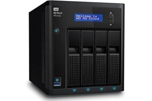 WD Diskless My Cloud Pro Series PR4100 Network Attached Storage - NAS - WDBNFA0000NBK-NESN,Black