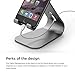 elago® M2 Stand [Dark Grey] - [Premium Aluminum][Angled for Video Calls][Cable Management] - for All iPhones, Galaxy, and Other Smartphones