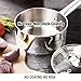 HOMI CHEF Mirror Polished NICKEL FREE Stainless Steel 1 QT(Quart) Sauce Pan with Lid (No Toxic Non Stick Coating, 5.5 Inch) - Mini Saucepan Cookware - Sauce Pot Handy Pot - Small Cooking Pot