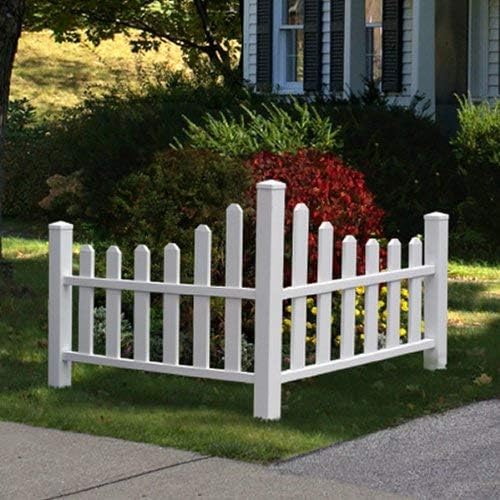 Amazon Com New England Arbors Country Corner Picket Outdoor Decorative Fences Garden Outdoor