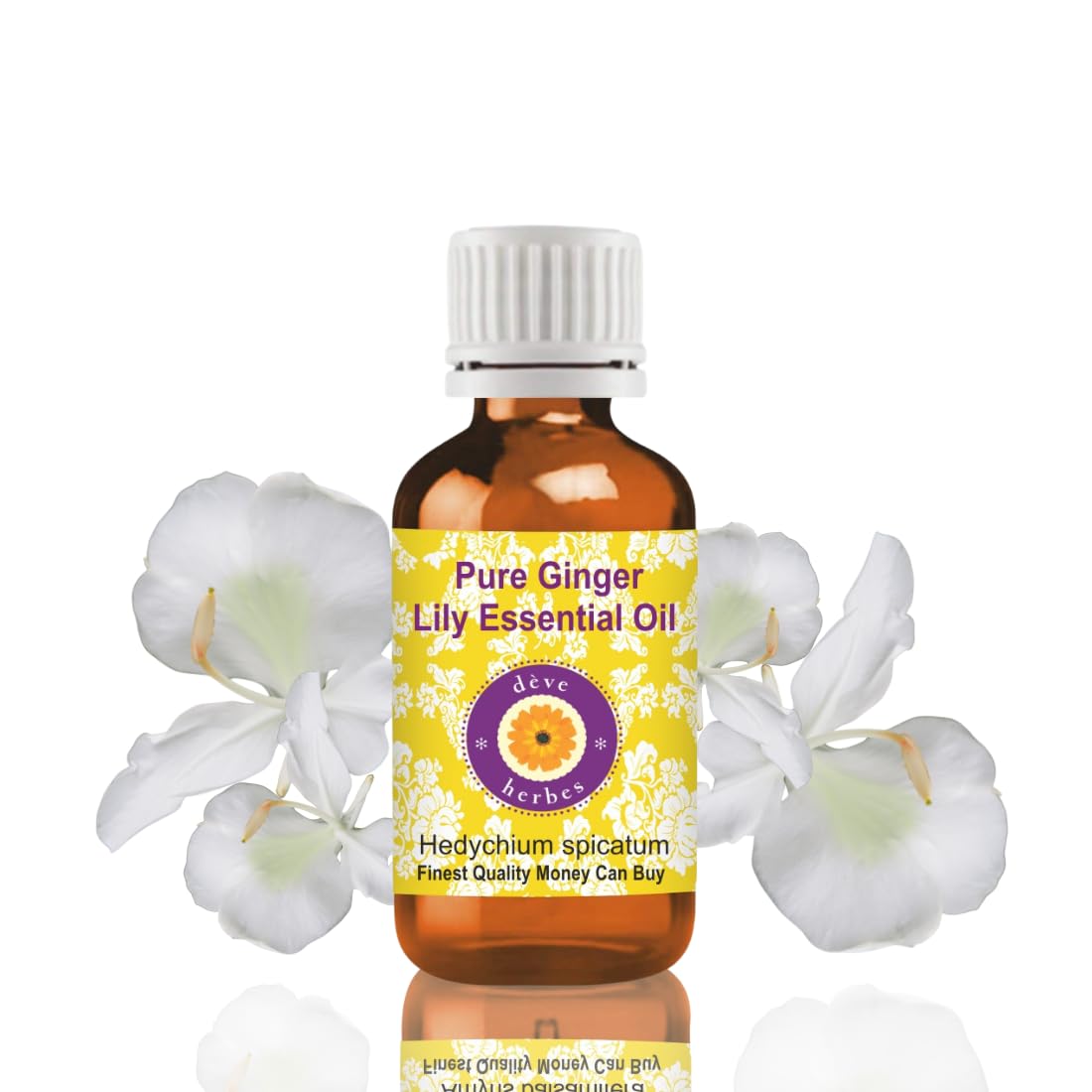 Deve Herbes Pure Ginger Lily Essential Oil (Hedychium spicatum) Steam Distilled 15ml (0.50 oz)