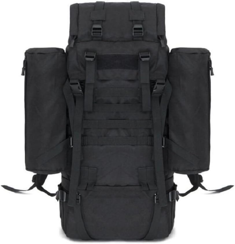 Z&N Large Capacity 75L High Quality Nylon Outdoor Travel Mountain Camping Backpack Hiking Skiing Rock Climbing Bag Long Holiday Luggage Bag Military Tactical Attack Bag Rucksack