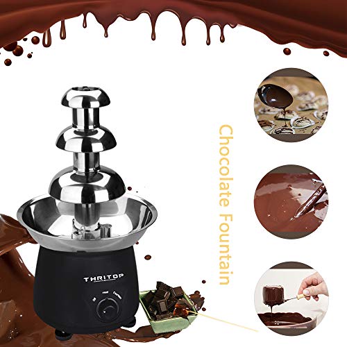 THRITOP Chocolate Pro Fountain,3Tier Stainless Steel Tower Chocolate