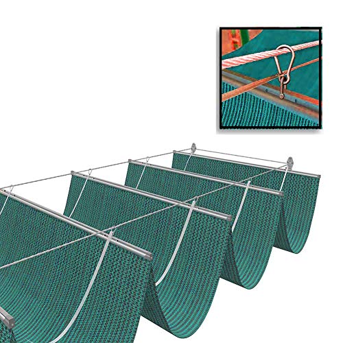 Sonnensegel Sichtschutznetz, Einziehbar Wave Shade Sails Pergola-Abdeckung Pavillonabdeckung Breite 0,5-1,3 M 95… – Bild 4