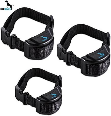 DoggSmarts Bark Collar - Harmless Effective No Bark Collar with Beep/Shock for Small Dogs, Medium and Large up to 120 pounds 3 pack
