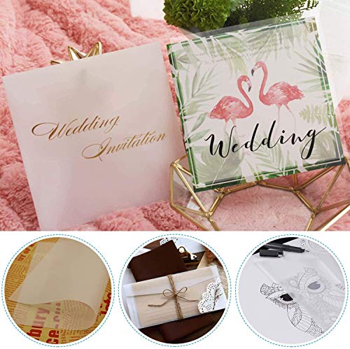 Vellum Paper 8.5 x 11 Translucent Printable 65 Sheets for Tracing 50LBS ...