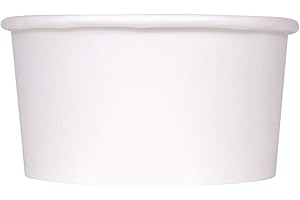 Karat [6oz - 1000 ct] White Paper Food Container for Hot or Cold Food, Ice Cream, Noddles and Salad, 96mm (C-KDP6WU)