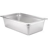 SignatureWares™ Commercial Stainless Steel Steam Table Pan, Full Size, 6" - STEAMPAN006