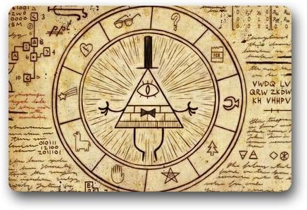 Custom Machine Clean Top Fabric Non-slip Rubber Backing Indoor or Outdoor Doormat Door Mats - Gravity Falls Design