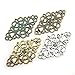 40pcs Craft Supplies Mixed Flower Scroll Links Lozenge Rhombus Wrap Connectors Charms Pendants for Crafting, Jewelry Findings Making Accessory for DIY Necklace Bracelet (M058)