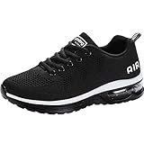 JARLIF Women's Lightweight Athletic Running Shoes Breathable Sport Air Fitness Gym Jogging Sneakers (7 B(M) US, Black)