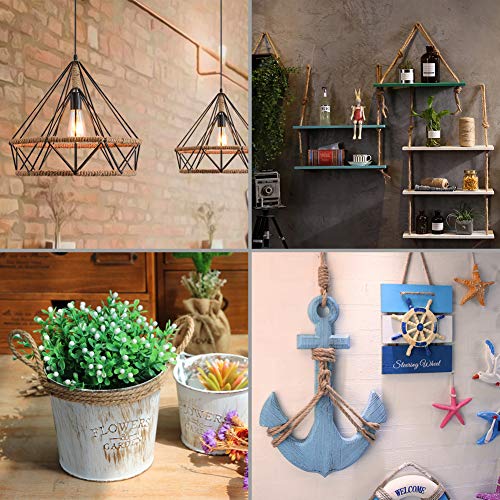 tenn well 8 mm dickes Juteseil, 15 m langes geflochtenes Gartenseil, starke Jute-Schnur für Heimdekoration, Basteln und DIY Kratzbaum (braun) – Bild 5