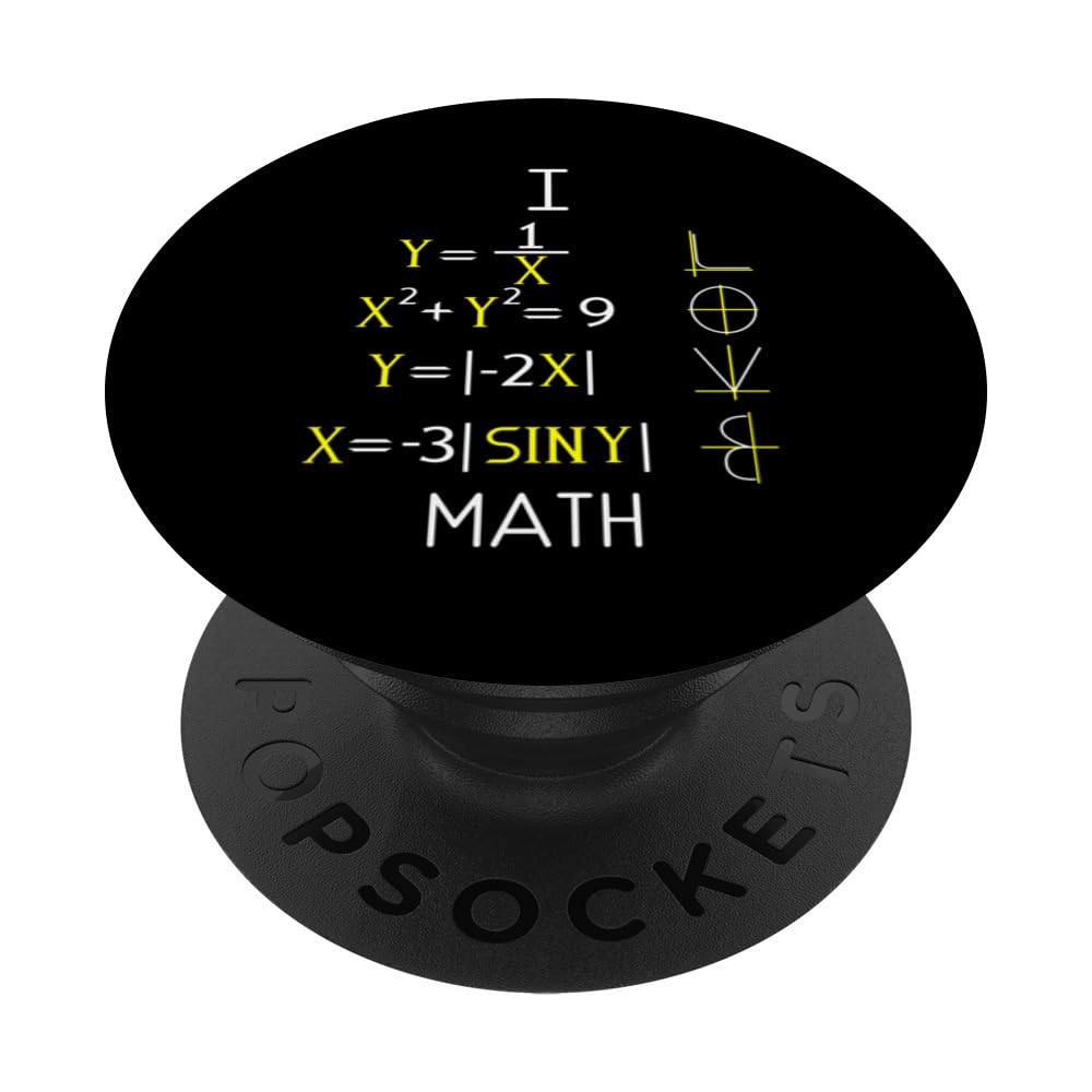 I Love Math - Formulas Equations with Parameters Geometry PopSockets Adhesive PopGrip