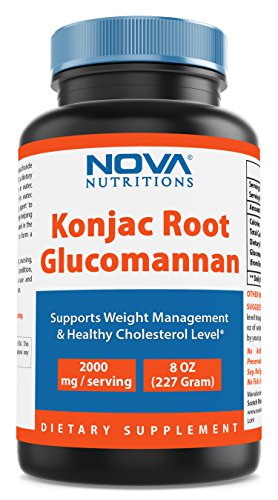 Nova Nutritions Konjac Root Glucomannan 100% Pure Powder - 8 oz Nova Nutritions Konjac Root Glucomannan 100% Pure Powder - 8 oz