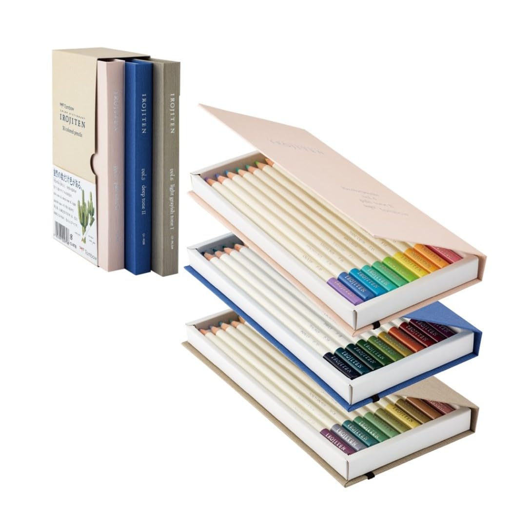 Tombow coloured pencil set of 30 Woodlands, wax-based lead with high colour brilliance, artist's colour pencil for professional artists an beginners [CI-RTB-30C]