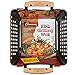 Camerons Grill Basket- Non-Stick BBQ Barbecue Grilling Wok w Heat-Resistant Handles for Meat, Vegetables, and Seafood