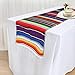 2 Pack Mexican Serape Table Runner 14 x 84 Inch for Mexican Party Wedding Decorations Outdoor Picnics Dining Table, Fringe Cotton Handwoven Table Runners