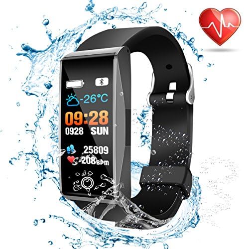 Fitness trackers watch waterproof Smart watches Heart rate monitor fit Sports watch pedometer step counter calorie GPS tracker fitness watch bit Sleep monitor for men women kids Android and iOS Phones (fitness trackers)