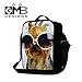 Creativebags Man and Women Lunch Bags Box for Outdoors Sports Leisure Life and School Children Boys Girls Polyester 3D Horse Prints