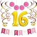 Sweet 16 Birthday Party Pack - Sweet Sixteen Decorations, Party Favors, Supplies, Gifts, Themes and Ideas - Milestone Happy Birthday Decorations
