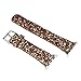 iiteeology Compatible with Apple Watch Band 38mm 40mm 42mm 44mm, Shiny Bling Glitter Leather Band for iWatch SE Series 6/5/4/3/2/1 Women Girls (Gold, 42mm)