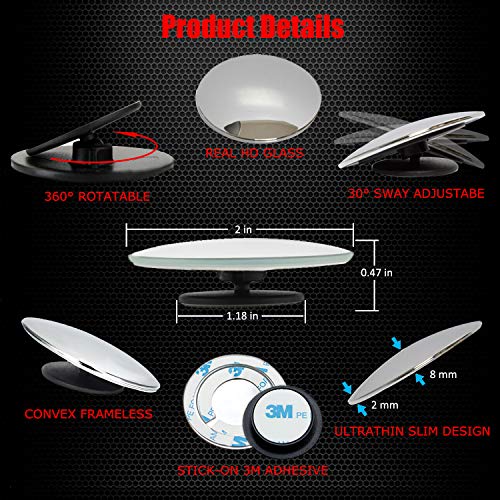 Ampper-Blind-Spot-Mirror-2-Round-HD-Glass-Frameless-Convex-Rear-View-Mirror-Pack-of-2
