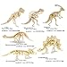 3D Wooden Animal Puzzle T-rex,Spinosaurus,Longhom,Brontosaurus,Tricerotops,Stegosaurus 3D DIY Assembly Model Gift Toy for Kids and Adults (6 Piece/Set)