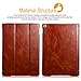 iPad Air 2 Case, [Vintage Classic Series] [Genuine Leather] Folio Flip Leather Case [Stand Feature] [Magnetic Closure] with Smart Cover Auto Sleep/Wake Function for Apple iPad Air 2/iPad 6 (Brown)