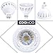 MR16 LED Light Bulbs with GU5.3 Base UL-Listed 50W Equivalent Halogen Replacement Warm White 3000K 5W 12V Spotlight with 450 Lumens 6 Packs by COOWOO