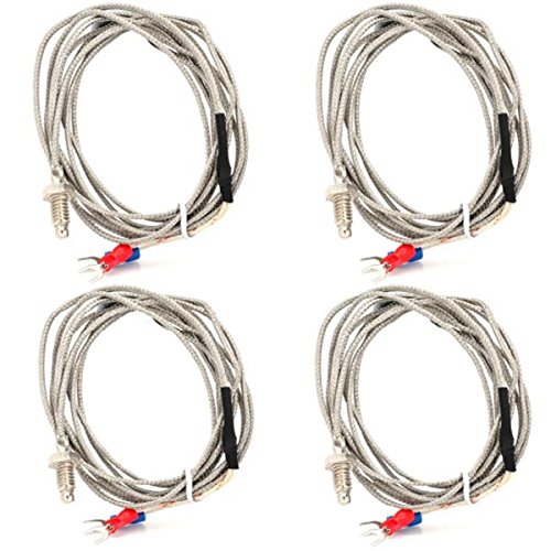 K-Type Thermocouple Connection Cable Set - Silver (190cm / 4PCS)