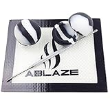 ABLAZE Black Dab Nonstick Non Stick Oil Wax Silicone Mat Pad Container Jar Tool Kit 5ML