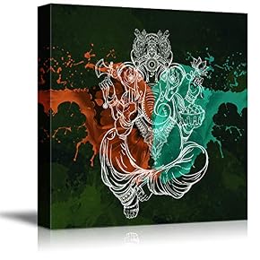 Tribal Elephant Rustic Effect Home Artwork for Living Room Bedroom