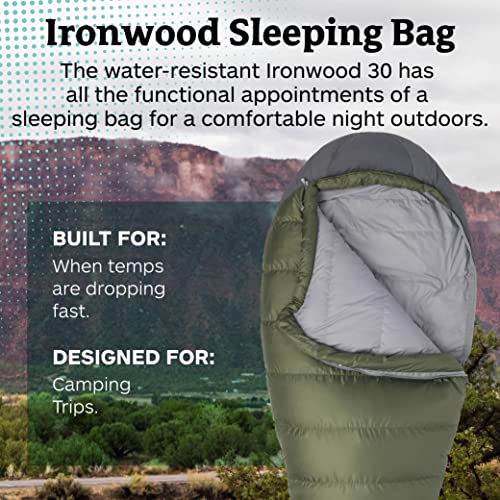 Marmot Ironwood Mummy Sleeping Bag DownFilled, Lightweight, 30
