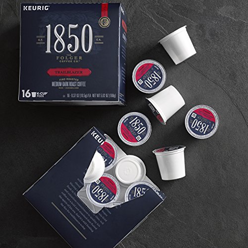 1850 Trailblazer, Medium-Dark Roast Coffee, K-Cup Pods for Keurig Brewers, 16 Count (Pack of 4)