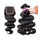 Recool Mink Brazilian Hair Body Wave Bundles with Closure Human Hair Extensions Cheap Bundles of Hair for Sale Natural Color(14 16 18 with 14)