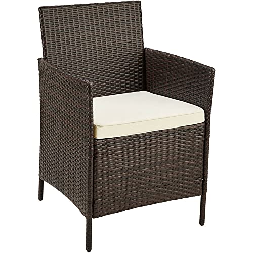 Yeer Poly Rattan Sitzgruppe Lounge Garten Garnitur Gartenmöbel Tisch Bank Stuhl Set (Color : Braun) – Bild 5