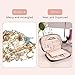 Travel Jewelry Organizer Bag - Soft Padded Traveling Jewelry Bag Case Keep Your Earrings Necklaces Rings Bracelet Brooches Organized and Secure, Women Luggage Bags Essentials- Compact and Portable