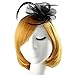 Acecharming Fascinators Hat Flower Sinamay Feather Headband Cocktail Tea Party Headwear Hat Girls and Women