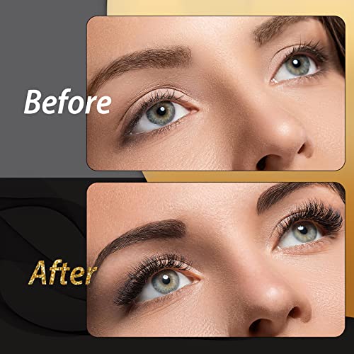 Magnetic Eyelashes, 5 Kinds 6D Fake Eyelashes Kit False Eyelashes Natural Look Waterproof Faux Mink Lashes Easy to Wear Magnetic False Lashes with Eyeliner No Glue Need 5 Pairs