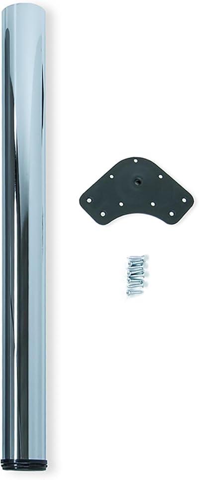 Emuca Adjustable Table Leg Ø60x870mm Chrome Steel 50 kg Cap