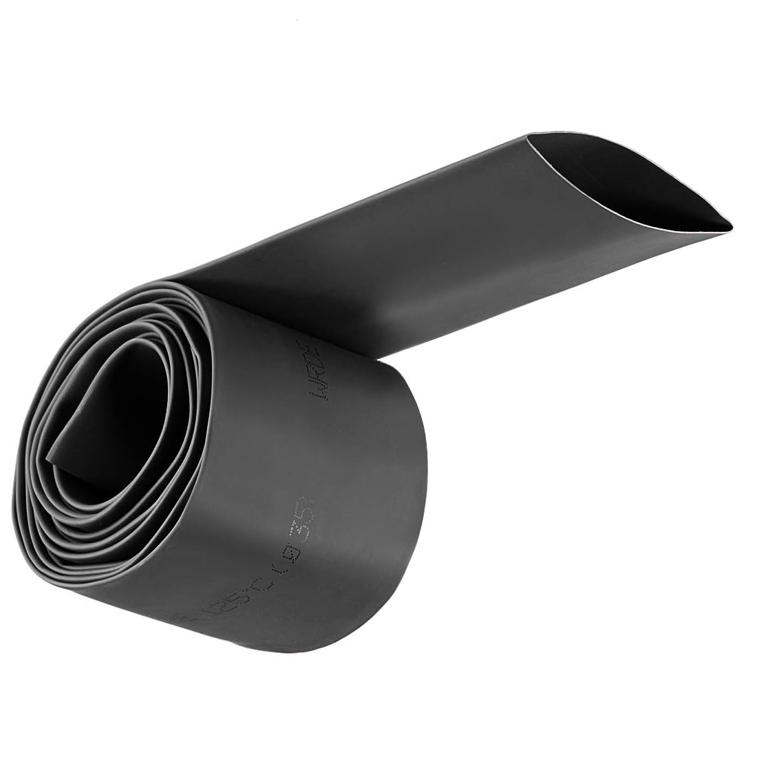 Unifizz Heat Shrink Tubing 35mm Dia 57mm Flat Width 2:1 Ratio Shrinkable Tube Cable Sleeve 2m - Black