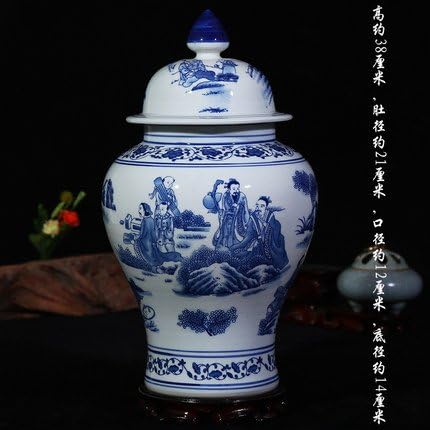 YUNHAO Antiques Very good China Hand Painted flower Blue and White Porcelain Vase Statue (1)
