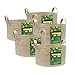 VIVOSUN 5-Pack 15 Gallons Grow Bags Heavy Duty Thickened Nonwoven Fabric Pots with Strap Handles Tan