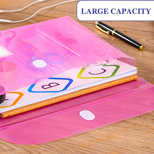 10 Pack Expandable Poly Binder Pocket with 1Inch Gusset, Side Loading