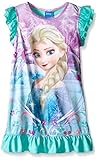 Disney Little Girls' Frozen Elsa Frosted Filigree Fun Nightgown Teal 6