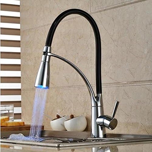 YanCui@ Kitchen sink foucet Clarinet LED hot and cold faucet single handle single hole kitchen sink faucet