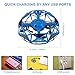 Remoukia Hand Operated Drones Toys for Kids or Adults - Mini Drones Hand Controlled Flying Ball Drone for Boys and Girls Motion Sensor Helicopter Gift (Blue)