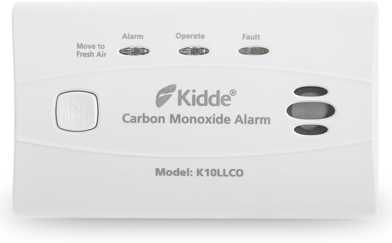 Kidde 10LLCO Ten Year Life Carbon Monoxide Alarm Sealed Battery