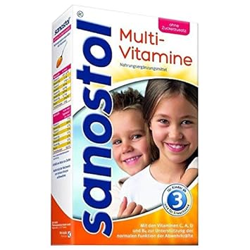 Sanostol ohne Zuckerzusatz: Multi-Vitamine für Kinder ab 3 Jahren und Erwachsene, unterstützt ein gesundes Immunsystem mit de